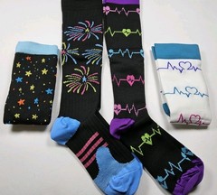 Unbranded Compression Lot Of 4 Pairs Socks Size S/M