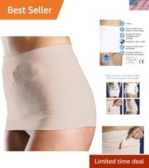 Light Beige StomaSafe Plus – Seamless S/M Support for Ostomy and Hernia Needs