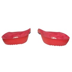 Vasyli Women’s Custom Red 3/4th Length Orthotics High Density Insoles One Size