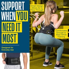 FlexGuard Support Back Brace – Medium/Large (Pack of 1), Black