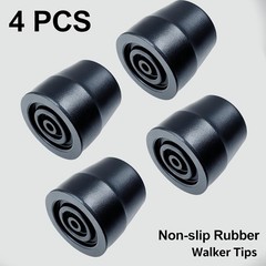 Rubber 4 pcs Walker Tips 1 1/8“ Heavy Duty, Replacement Tips for Walkers, Co…