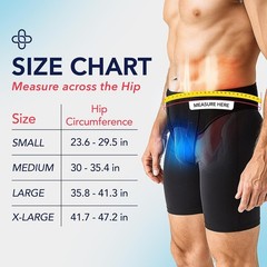 Dr. Arthritis Inguinal Hernia Support Belt for Men & Women – BLACK – MEDIUM