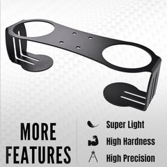 Grab Bar Dual Cup Holder,Motorcycle A3 Steel Powder Coated Drink Holder BLACK