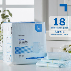 Ultra Briefs, [72 Count], Size L, 45-58 In. Incontinence Adult Diapers, Heavy Ab