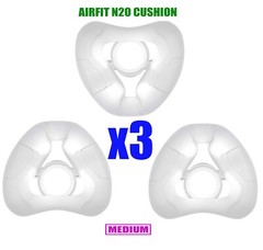 Lot of 3 AirFit N20 Medium Cushion Nasal Replacement New With Sealed Box 63551