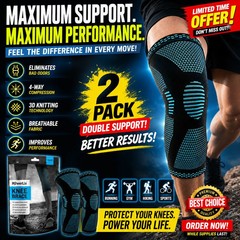 PowerLix Knee Brace 2 Pack Size M Compression Support Pain Relief