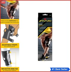 Adjustable Knee Stabilizer Black Neoprene for Weak Injured Knees Support