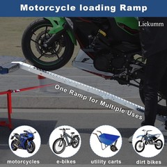 67″ Folding Motorcycle Ramp, 480 lbs Heavy Duty Loading Ramp for Pickup Truck…