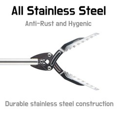 Heavy Duty Stainless Steel Grabber Reacher Tool – Trash Picker, BBQ Tongs, Log H