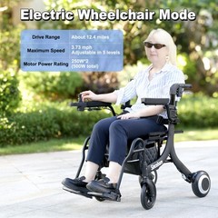 Three-in-one wheelchair, mobility scooter, and transport wheelchair for the elde