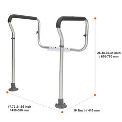 VEVOR Toilet Safety Rails Adjustable Toilet Seat Handles Grab Bars for Elderly