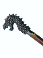 Wooden Walking Stick Antique Rosewood Cane & Solid Brass Metal Vintage Cane gift