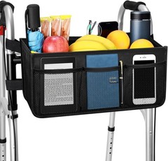 Elegant Foldable Walker Basket – 16.5” x 5.7” with Tipping Prevention Features