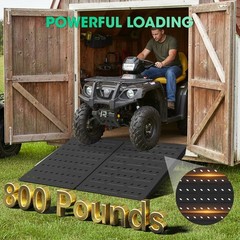36″ x 24″ Shed Ramp Black Loading Ramp 900LB Loading Dock Ramp for Garages Barns