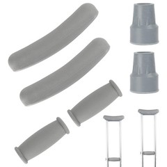 Crutch Pads and Caps Set (6 Pcs) – Comfort Padding for Armpits and Hand Grips…
