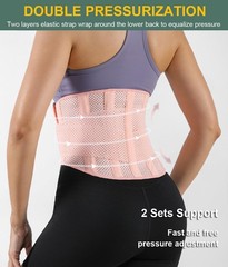 Lightweight Back Brace for Lower Back Pain Women Men, Adjustable Lumbar Support