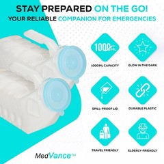 Durable 3-Pack Men’s Urinal Bottles – Easy-Grip, Spill-Proof, Ideal for Travel