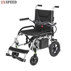 Lightweight 37.5 lbs Foldable Electric Wheelchairs Max 265lbs, with Dual Motor