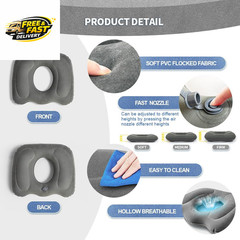 Inflatable Donut Seat Cushion for Tailbone Pain Relief Coccyx Pillow for Office