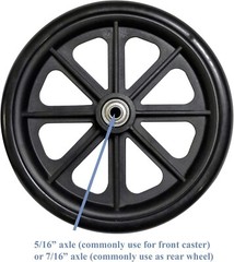 High-Quality 8″ Caster Wheel with Solid Rubber Tire for Wheelchairs & Rollators