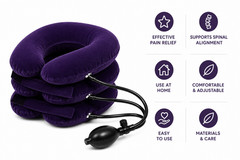 Inflatable Neck Traction Device for Cervical Pain Relief & Spine Support Pillow