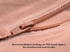 Shorewood Medical Zipper Compression Socks. 20-30mmHg. Knee X-Large, Beige