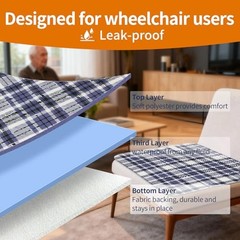 Waterproof Chair Pad, Washable & Reusable – 18″ x 16″ | 4 Pack Dark Blue