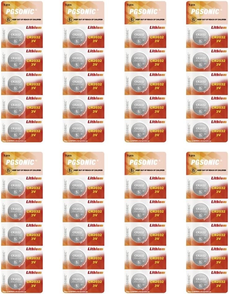 40 Pack CR2032 Batteries, 3V Lithium Coin Battery for Small Electronic…