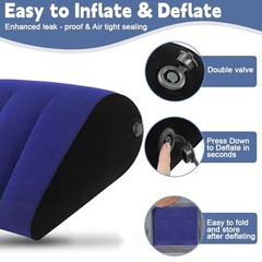 Prosixtoy Portable Wedge Pillow Inflatable Cushion – Body Positioners Blue