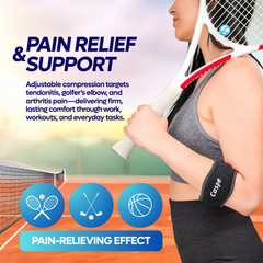 Tennis Elbow Brace Support Arthritis Tendonitis Golfer Arm Joint Pain Band Strap