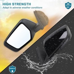Left Driver Side Mirror Compatible With 2014 2015 2016 2017 2018 L-3Pins Black