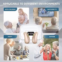 Wireless Bluetooth APP BTE Rechargeable Programmable Digital Hearing Aids
