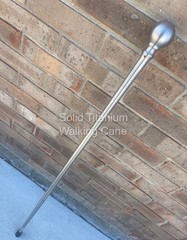 Solid Titanium Walking Cane – Ball Handle – Extraordinary Custom Quality
