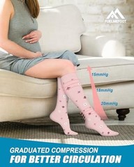 6 Pairs Compression Large-X-Large 01 Assort – Black/Blue/Grey/Pink/Beige/White