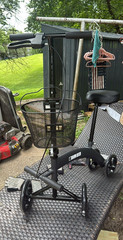 Medline 4-Wheel Rollator Walker w/ Seat & Basket, Black, 300 lb Indoor/Outdoor