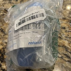 Rehand Cane Tips, 3/4 Inch All Terrain Tip for Cane & Crutch Blue