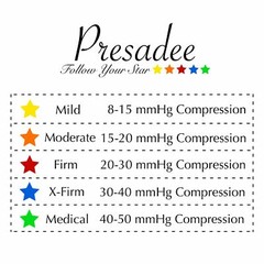 🟠 Presadee Closed Toe 15-20 mmHg Moderate Compression Leg Full Length Socks