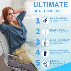 Seat Cushion for Hip Coccyx Pressure Relief, 6in Thick Extra Large Ergonomic …