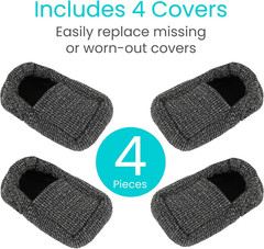 Vive Walker Ski Glide Covers 4 PCS – Accessories for Folding Walkers – Heavy Dut