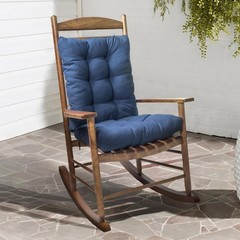 Indoor Outdoor Rocking Chair Cushions Pack of 1, Patio Cushion Black