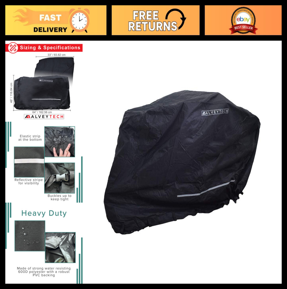 Heavy Duty Weatherproof Cover for X-Large Mobility Scooters – Secure Outdoor Tra