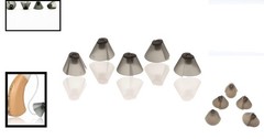 GN Resound Sure Fit Tulip Domes Pack of 5 Dark Gray BTE Hearing Aid Tips