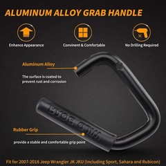 Front & Rear Grab Handle Kit Aluminum Alloy Grab Bar for 2007-2018 Jeep Wrang…