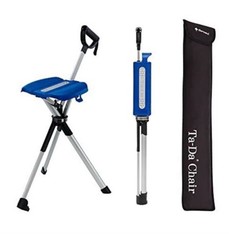 32.2” STEP2GOLD Ta-Da Chair Series 2- Portable Walking Stick Cane Seat, Foldable