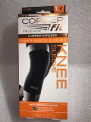 Lot of 2 -Copper Fit The Original Compression Sleeves 1 Knee Sleeve (L) UNISEX