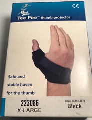 Med Spec Tee Pee Thumb Support Protector Size X-Large Black 223086 Left & Right