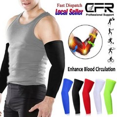 Compression Arm Sleeves Sports Gym Arthritis Lymphedema UV Protection Men Women