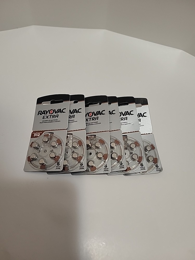 Rayovac Extra Advanced Hearing Aid Battery 312 – Pack of 6