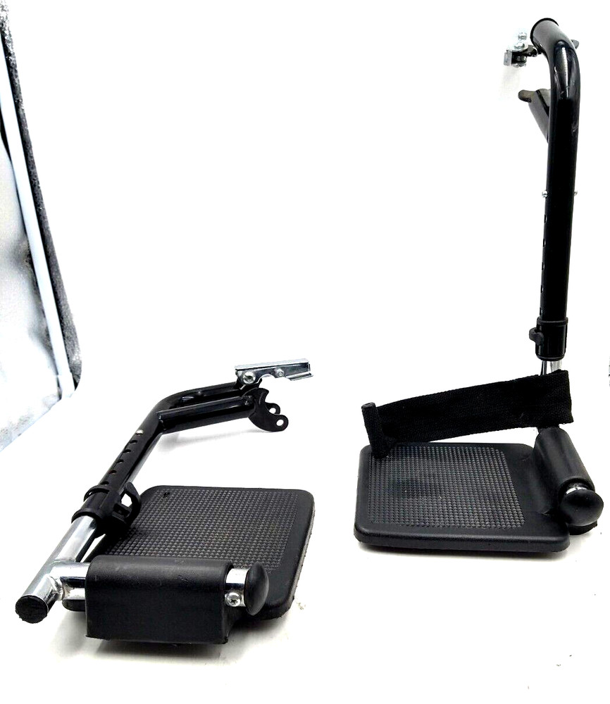 Ultra Lightweight Wheelchair Foot rest Foot Pedals -chrome, blue, gray or black