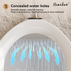 Hanikes UR-480 Round High-Efficiency Urinal, 0.125 GPF, Top Spud, White